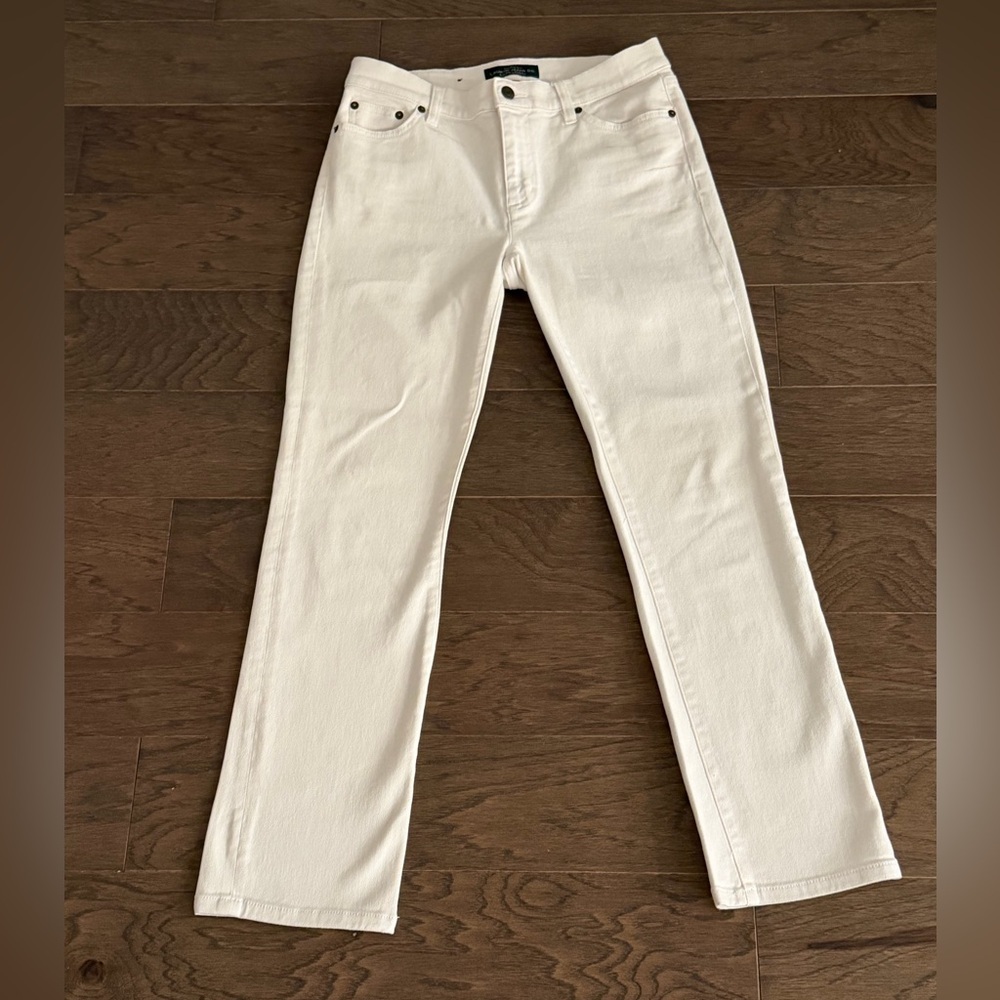 Ralph Lauren Off-White Straight-Leg Jeans